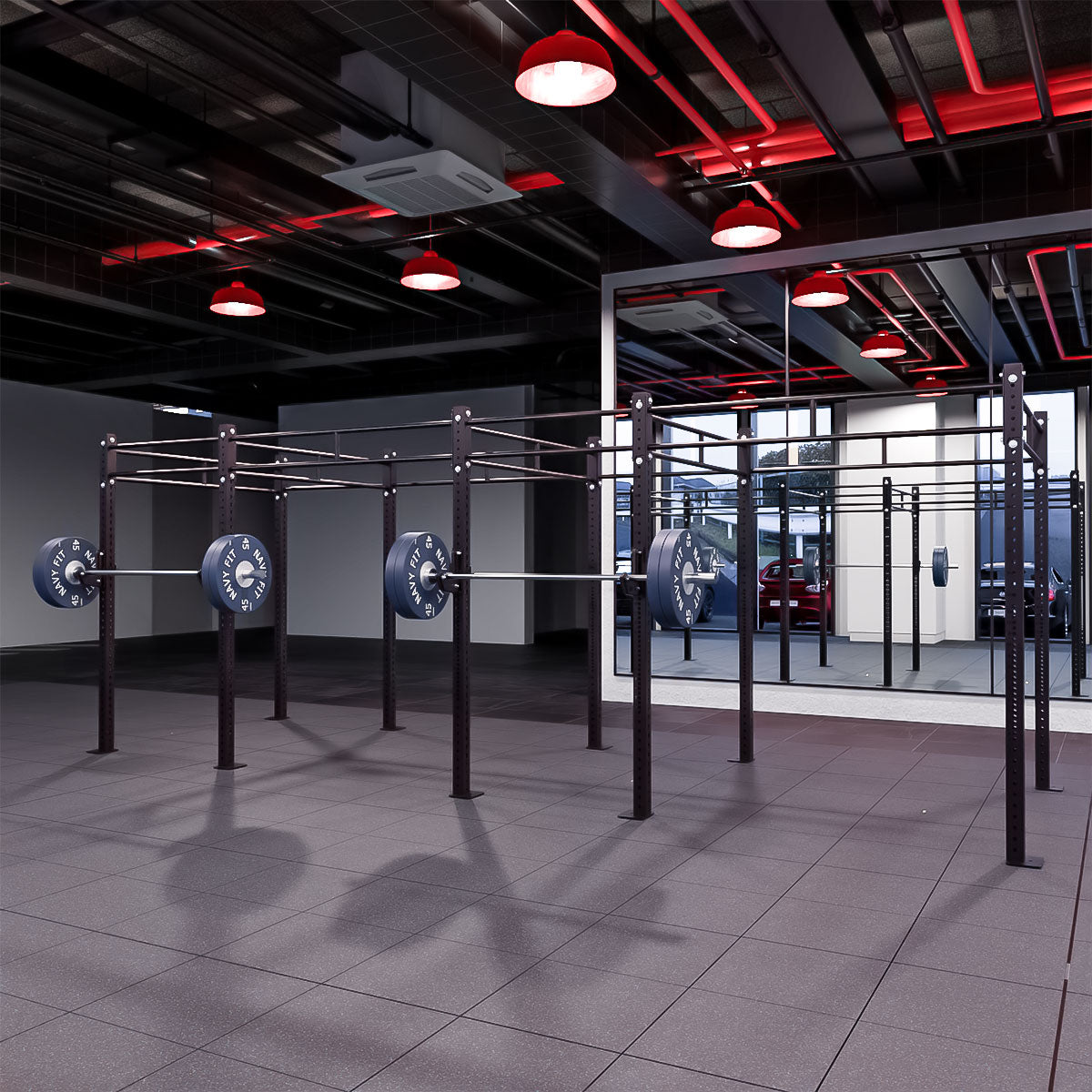 RACK CENTRAL EN CADENA, DOBLE BARRA 240"