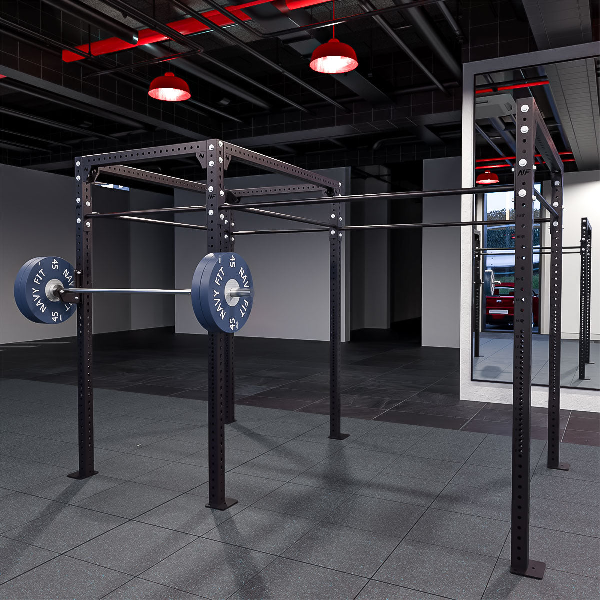 RACK CENTRAL EN CADENA CON VIGA 120"