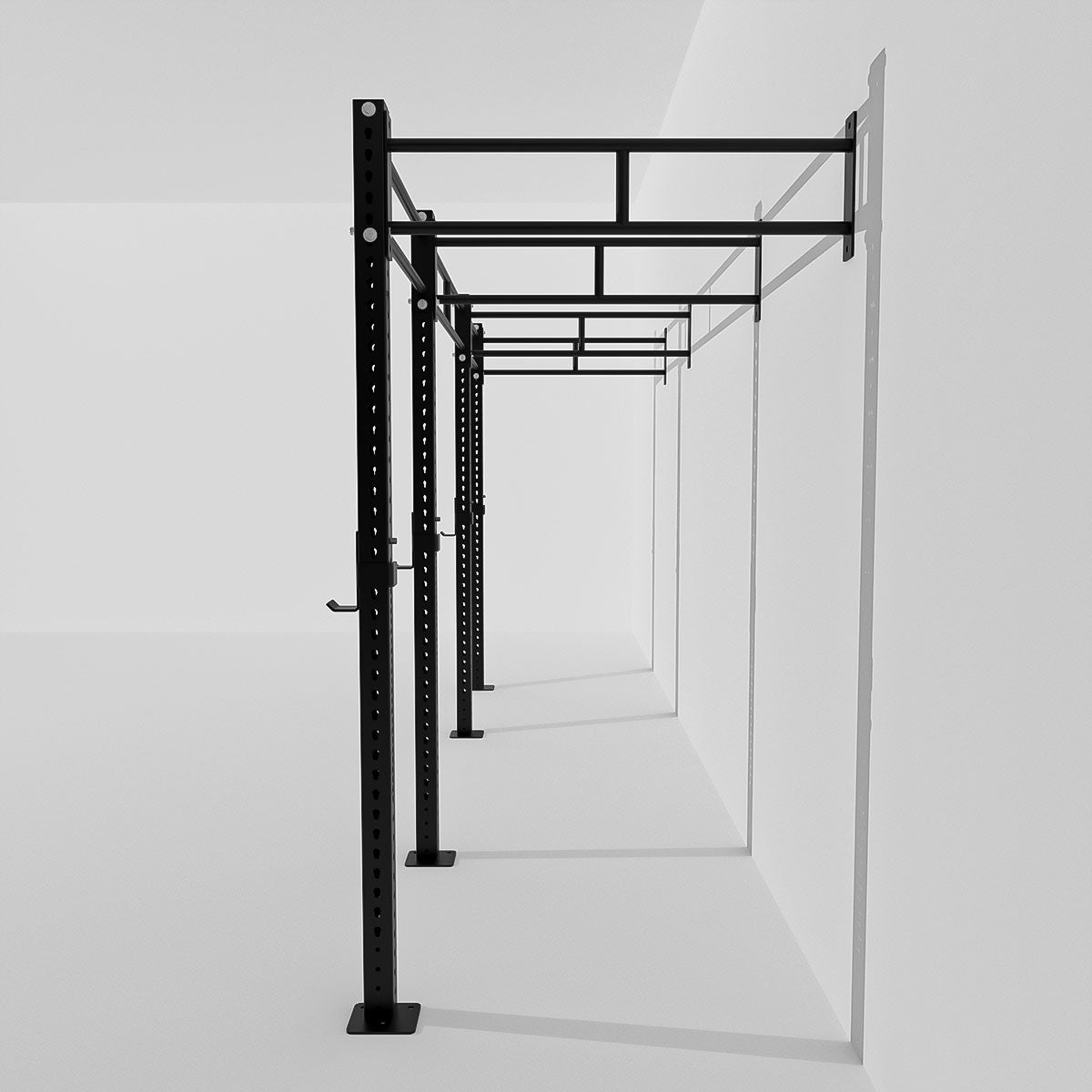 RACK DE PARED EN CADENA, DOBLE BARRA 168"