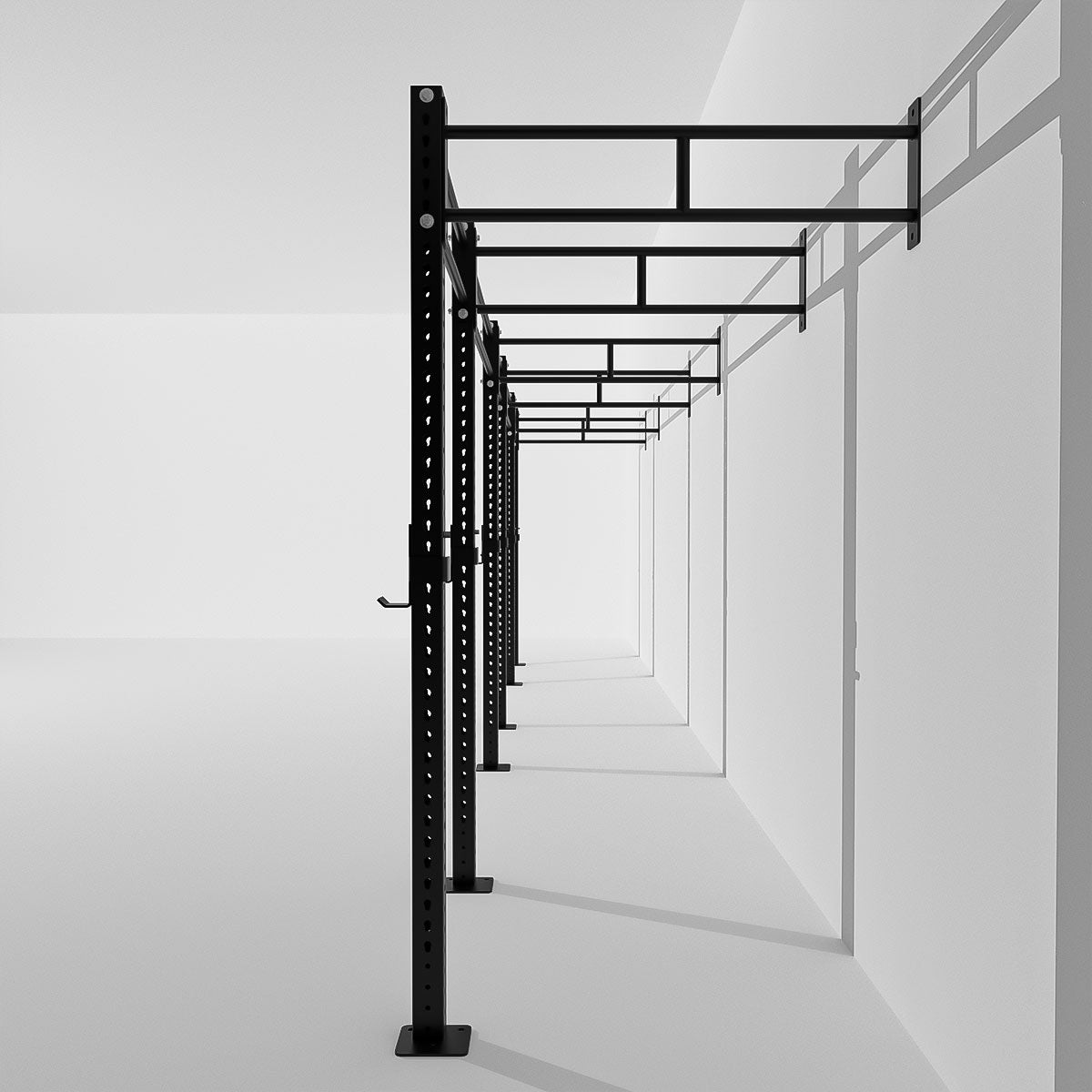 RACK DE PARED EN CADENA, DOBLE BARRA 288"