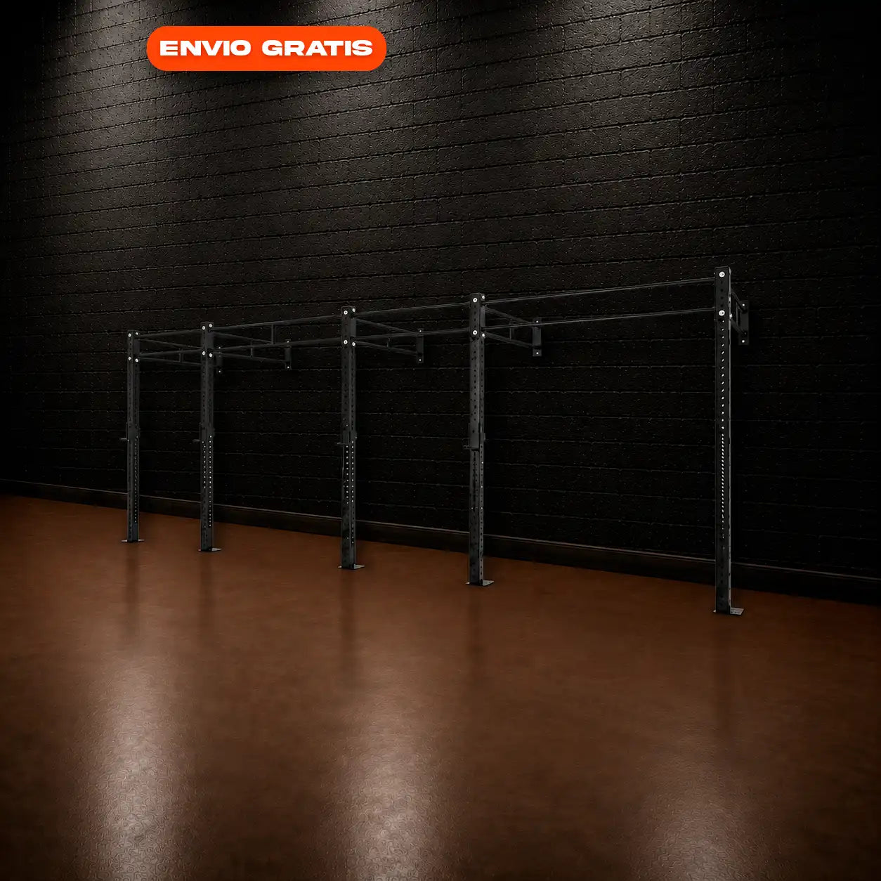 RACK DE PARED EN CADENA DOBLE BARRA 240"