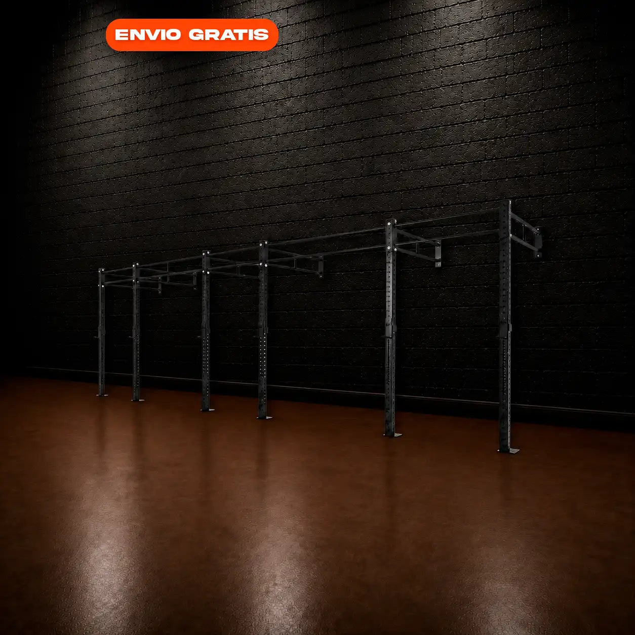 RACK DE PARED EN CADENA, DOBLE BARRA 288"