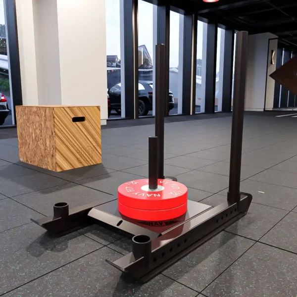 Dog Sleed Navyfit con sistema de fricción ajustable y agarres rotativos, equipo de entrenamiento funcional y strongman.