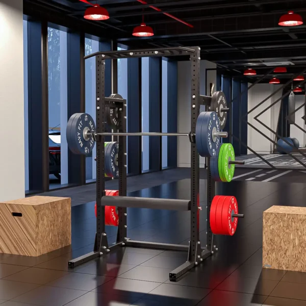 Half Rack + Kit de Conversión Navyfit, rack convertible para press de banca, sentadillas y levantamiento