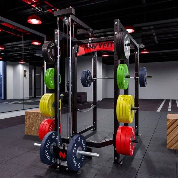 Sistema de Poleas Navyfit para home gym con cables de alta calidad y montaje en rack para ejercicios de fuerza
