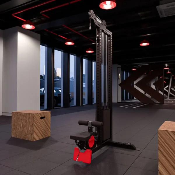 Lat Pull Low Row Navyfit, máquina doble para jalones y remos con diseño ergonómico y acero reforzado.